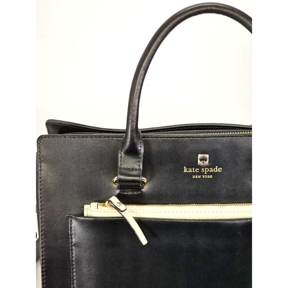 Kate Spade Women's Black Leather Mini Bernadine Hadley Street Satchel Handbag - Picture 14 of 16